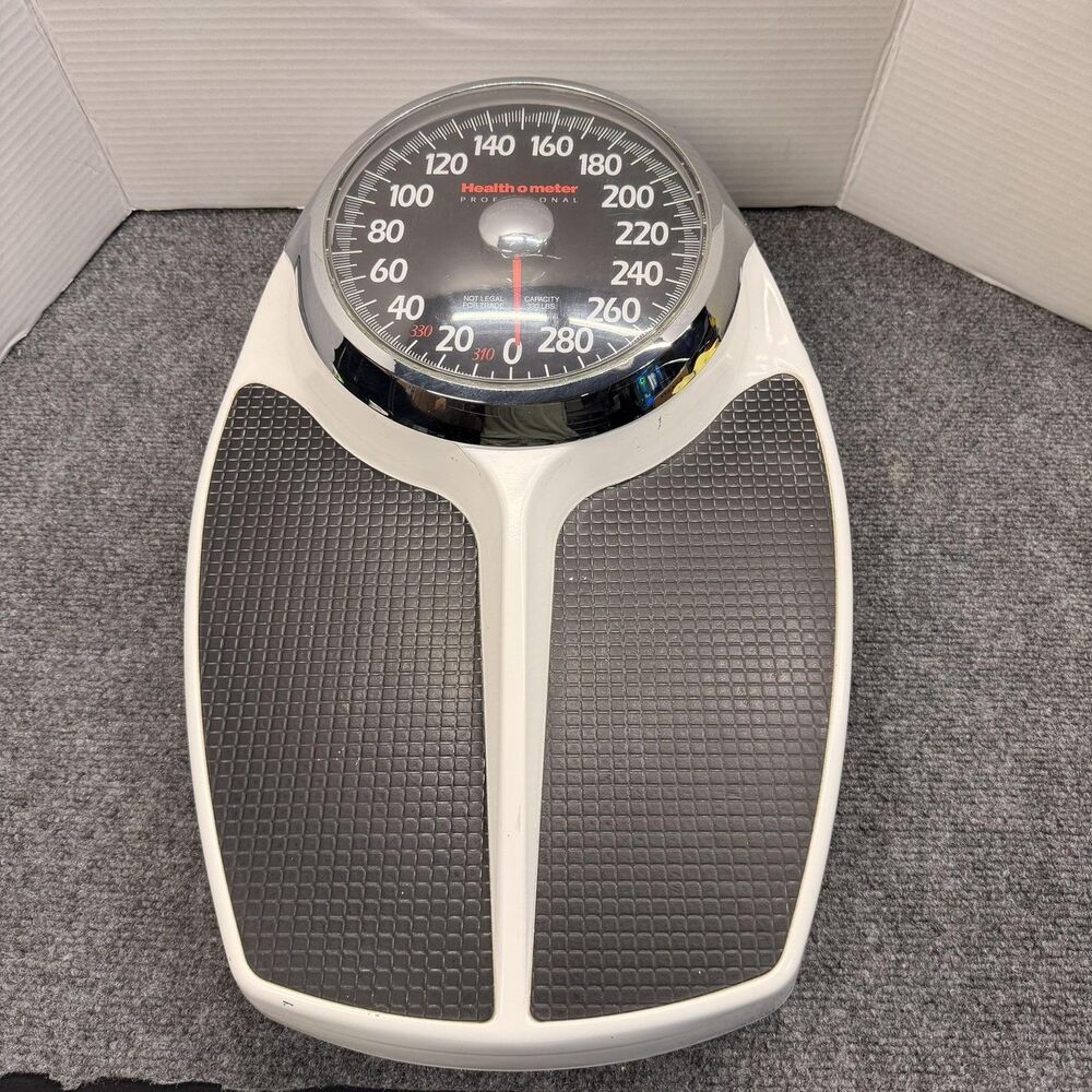 Health O Meter 1540 Big Foot Scale Analog Black Large Dial 330 Lb Capacity